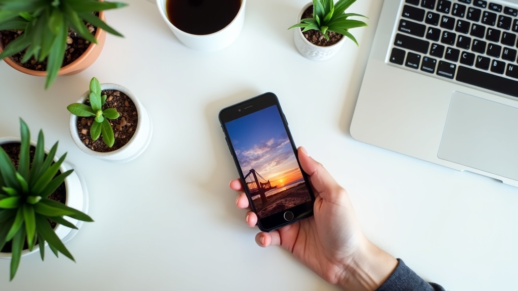 Brightly edited smartphone photo with vibrant colors and clear detail